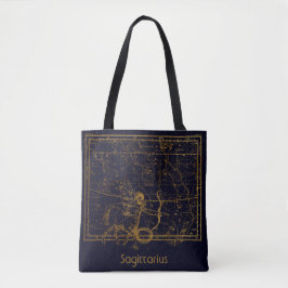 Vintage Blue Sagittarius Zodiac Astrology-tecken Tygkasse