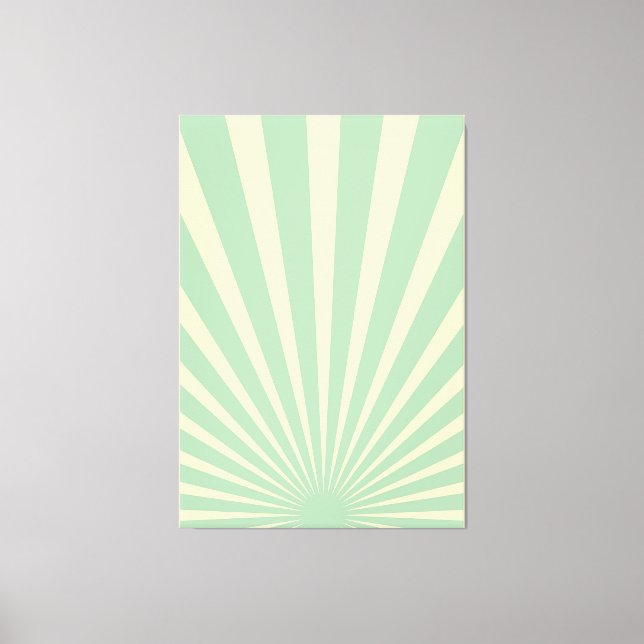 Vintage Blue sunburst poster Canvastryck (Framsida)