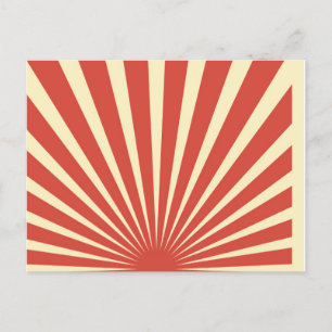Vintage Blue sunburst poster Helg Vykort
