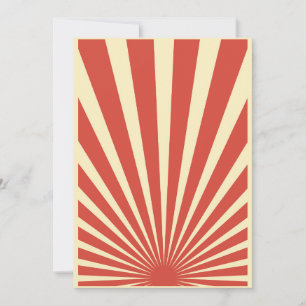 Vintage Blue sunburst poster Inbjudningar