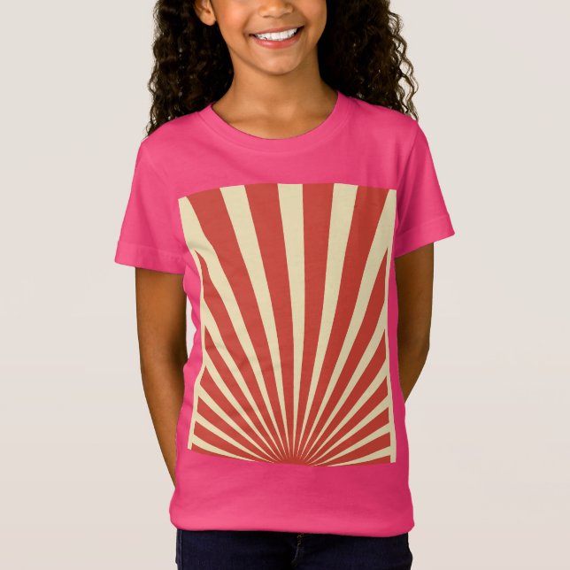 Vintage Blue sunburst poster T Shirt (Framsida)