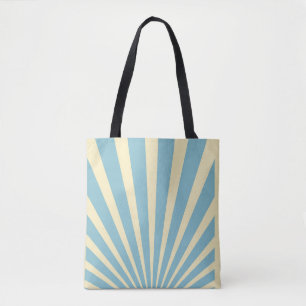 Vintage Blue sunburst poster Tygkasse