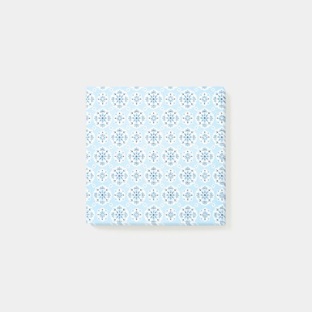 Vintage Blue Tapet Post-it Block (Framsida)