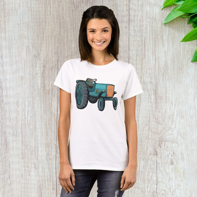Vintage Blue Tractor Farm Life T Shirt (Skapare uppladdad)