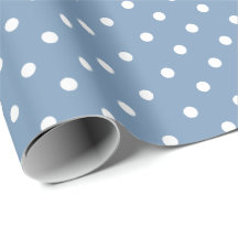 Vintage Blue | Vita Polka-rotationsvarv Papper