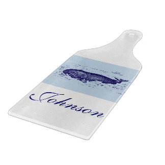 Vintage Blue Whale Paddle Clearboard