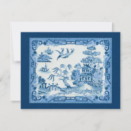 Vintage Blue Willow-inbjudan Inbjudningar