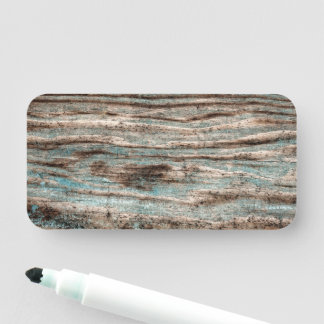 Vintage Blue Wood Namnbricka