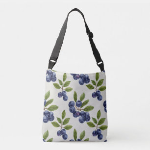 Vintage Blueberry Botanical Seamless Axelväska
