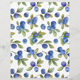 Vintage Blueberry Mönster Pappra Lakan Stationary