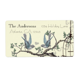 Vintage Bluebird Labels Fraktsedel