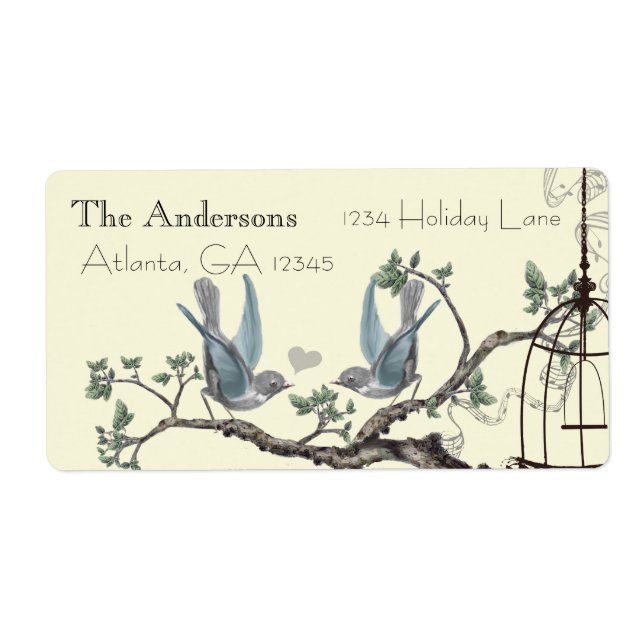 Vintage Bluebird Labels Fraktsedel (Framsidan)