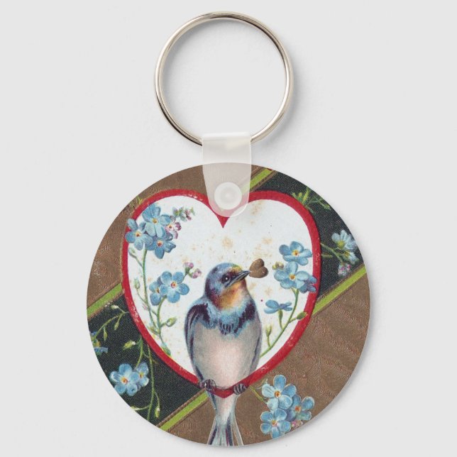 Vintage Bluebird Nyckelring (Framsida)