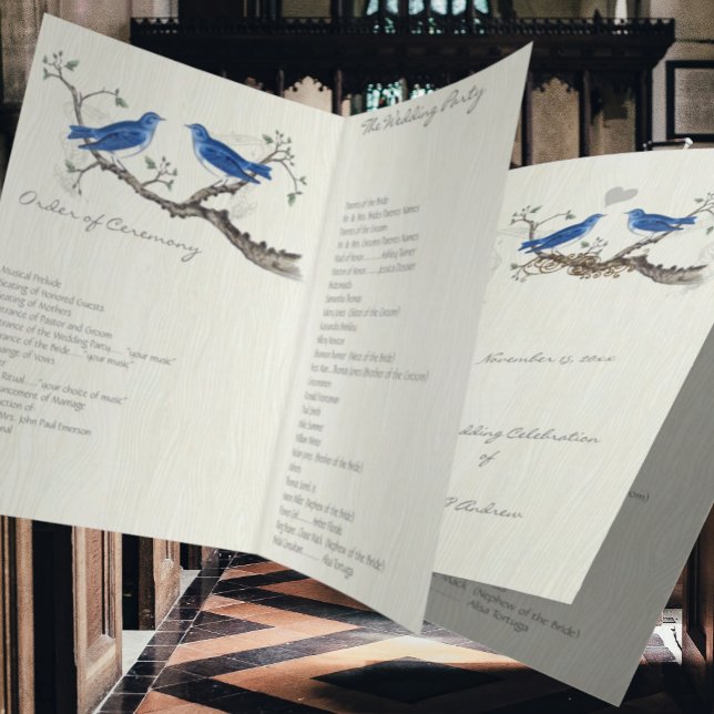 Vintage Bluebirds Woodgrain Program (Skapare uppladdad)