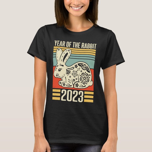 Vintage Blunarnyår i Lycklig T Shirt (Framsida)