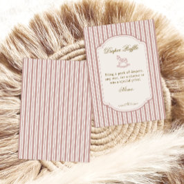 Vintage Blush Gungande Häst Blöja Lotteri Kort