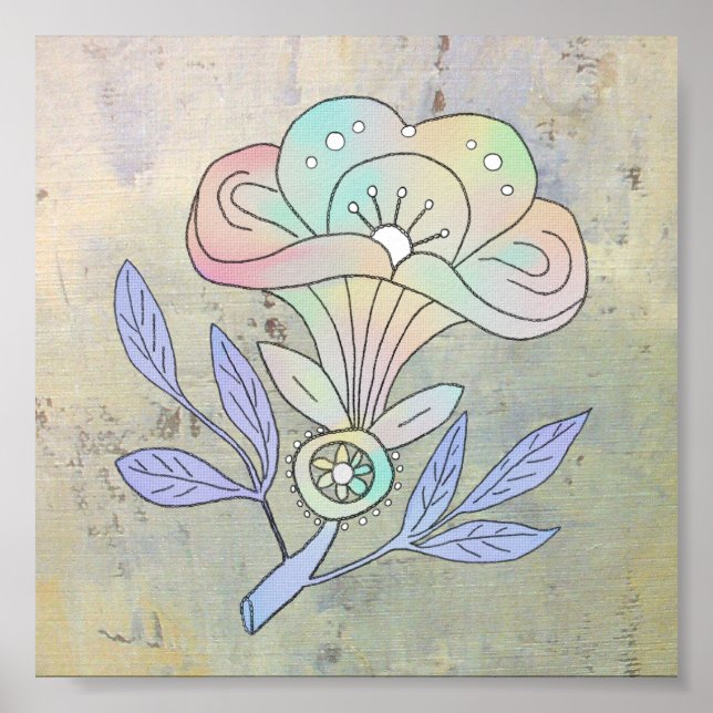 Vintage Blüte Poster (Framsidan)