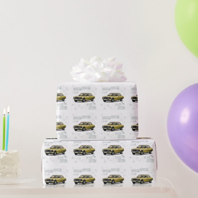 Vintage BMW Car Fordon Presentpapper (Festgåvor)