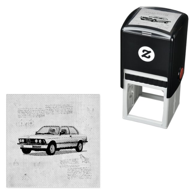 Vintage BMW Car Fordon Självfärgande Stämpel (In Situ)