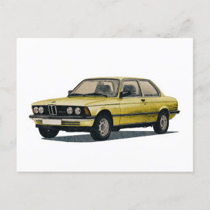 Vintage BMW Car Fordon Vykort