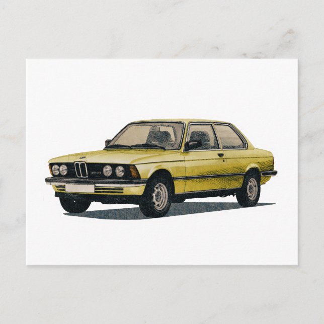Vintage BMW Car Fordon Vykort (Framsida)