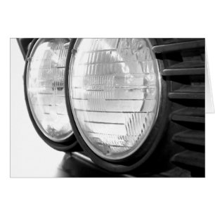 vintage BMW-strålkastare Hälsningskort
