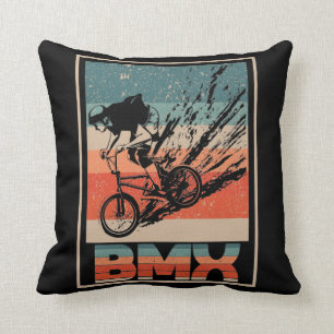 Vintage BMX Biking Boys Bicycle Motorcross Kudde