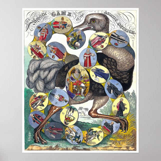 Vintage Board Games - Art Print Poster (Framsidan)