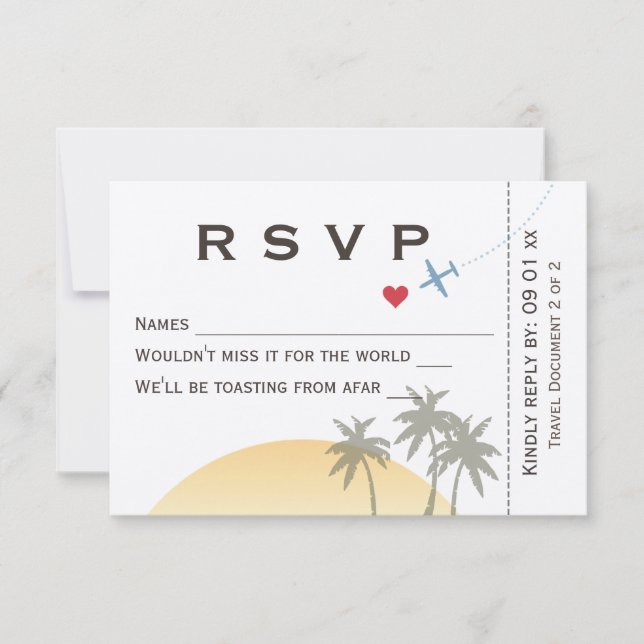 Vintage Boarding Pass OSA på Kraft Papper Inbjudningar (Framsida)