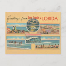 Vintage Boca Grande Gasparilla Florida Hälsning