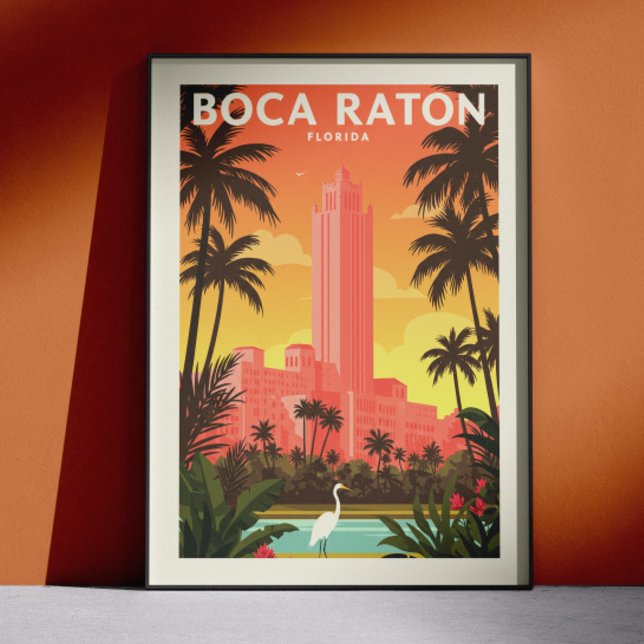 Vintage Boca Raton Florida Poster (Skapare uppladdad)