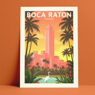 Vintage Boca Raton Florida Vykort