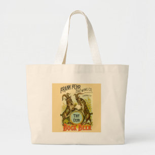 Vintage Bock Beer-affisch: Antik Goat Saloon Bar Jumbo Tygkasse