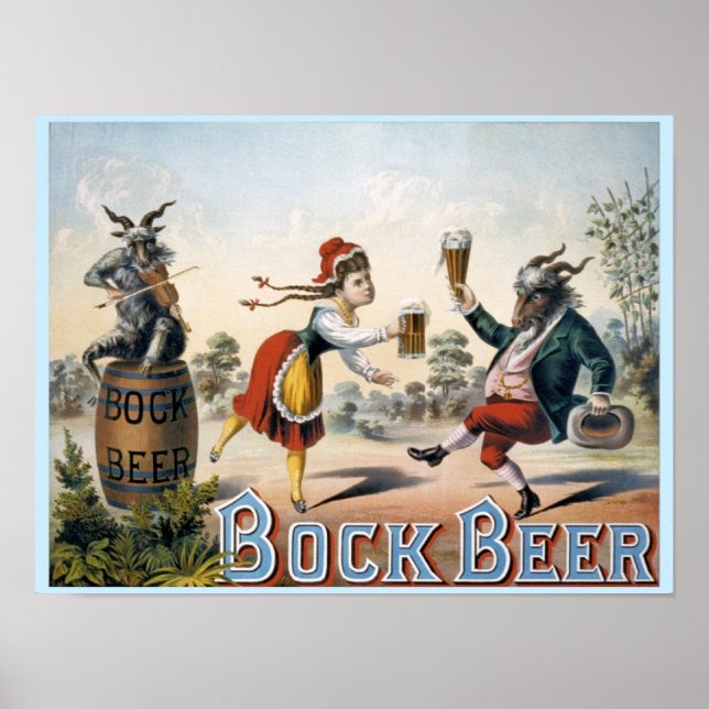 Vintage Bock Beer Poster (Framsidan)