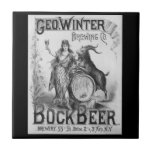 Vintage Bock Beer Tile Kakelplatta<br><div class="desc">Detta är en charmerande poster som tagits fram av George Winter Brewing Co. omkring 1900 för att främja Bock Beer, från den historiska samlingen av kongressens Bibliotek. Bilden har reparerats digitalt, med följande beskrivning: Poster att visa Columbia, som höjer ett glas öl, som är försett med en kök och en...</div>