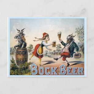 Vintage Bock Beer Vykort