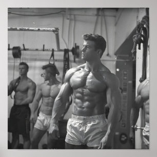Vintage BodyBuilder 2 Poster