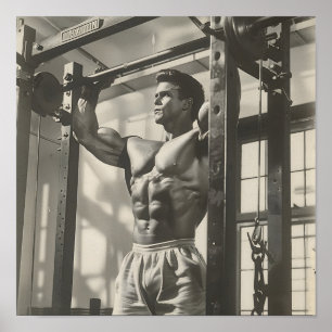 Vintage BodyBuilder 3 Poster