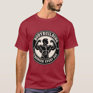 Vintage bodybuilding-märke gym emblem t shirt
