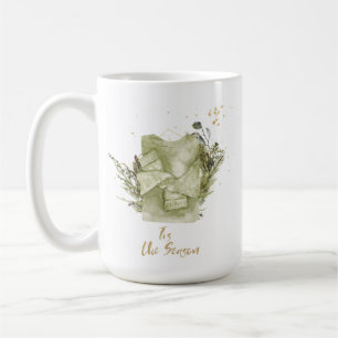 Vintage Bohemian Jul Vattenfärgsspresent Kaffemugg
