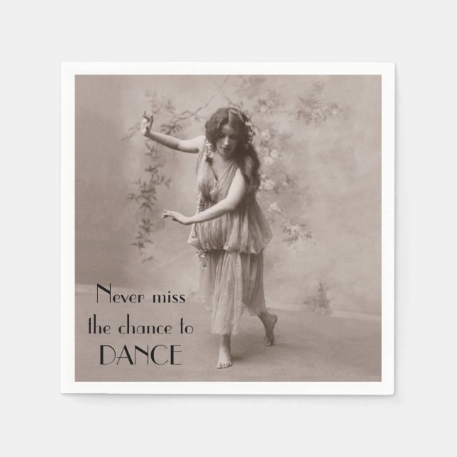 Vintage Bohemian Woman Pappersservett (Framsidan)