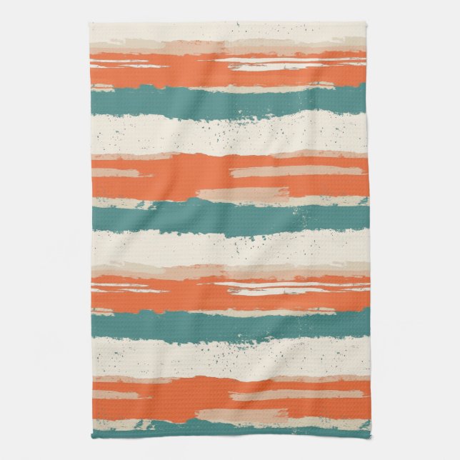 Vintage Bohemiskt vattenfärgsstripe (2) Kökshandduk (Vertikal)