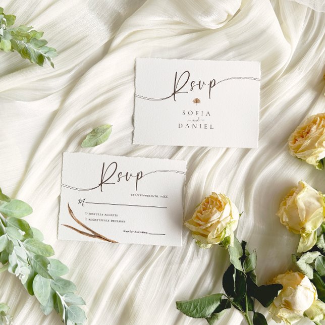 Vintage Boho Autumn Bröllop OSA Kort (Skapare uppladdad)