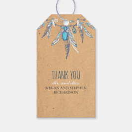 vintage boho bröllop presentetikett