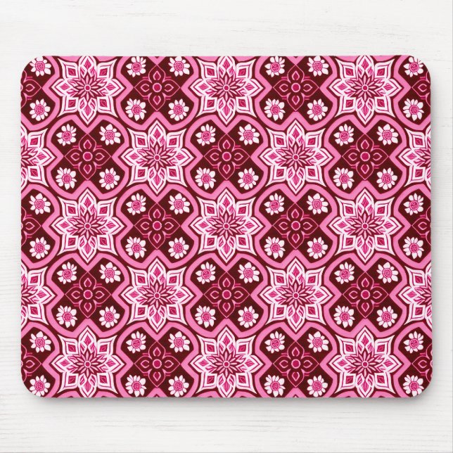 Vintage Boho Chic Blommönster Musmatta (Framsidan)