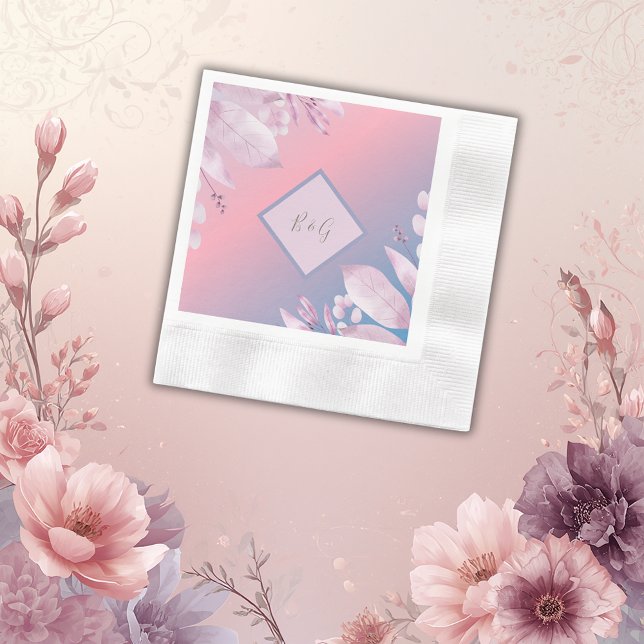 vintage boho chic greenery bröllop pappersservett (Skapare uppladdad)