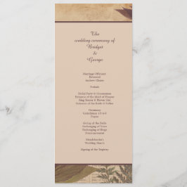 vintage boho chic greenery bröllopsprogram program