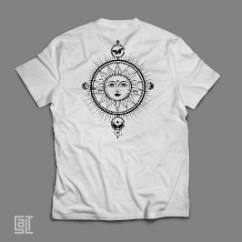 Vintage Boho Chic Mystisk Celestial Sol Kosmisk T Shirt