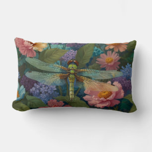 Vintage boho chic pastell blomster trädgård trolls lumbarkudde