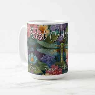Vintage boho chic pastellfärgad blomsterträdgård t kaffemugg